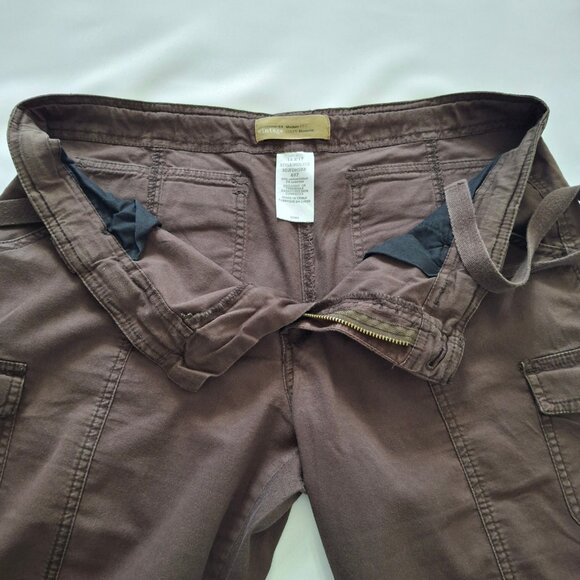 Denver Hayes Vintage Modern Fit Women's Bermuda Shorts Size 14 Brown Cotton - Picture 8 of 15